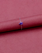 Silver Sapphire Serenity Chain Ring