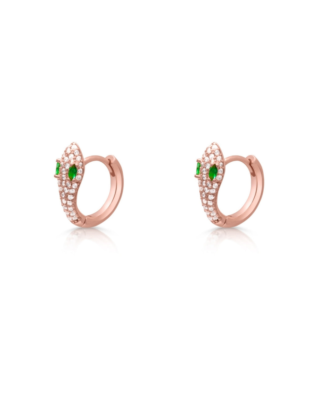 Silver Serpentine Glam Hoop Earrings