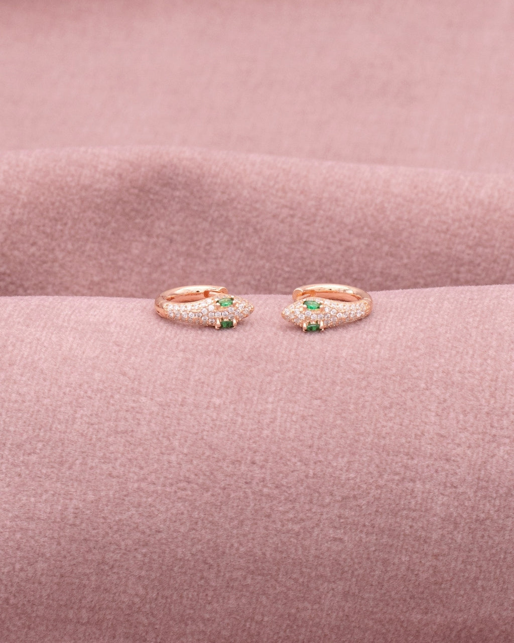 Silver Serpentine Glam Hoop Earrings