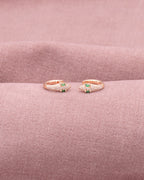 Silver Serpentine Glam Hoop Earrings