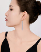 Silver Silver Cascade Tassel Earrings