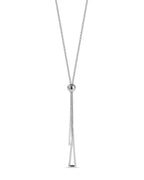 Silver Sleek Harmony Y Pendant Necklace