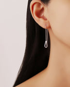 Silver Sleek Threader Earrings