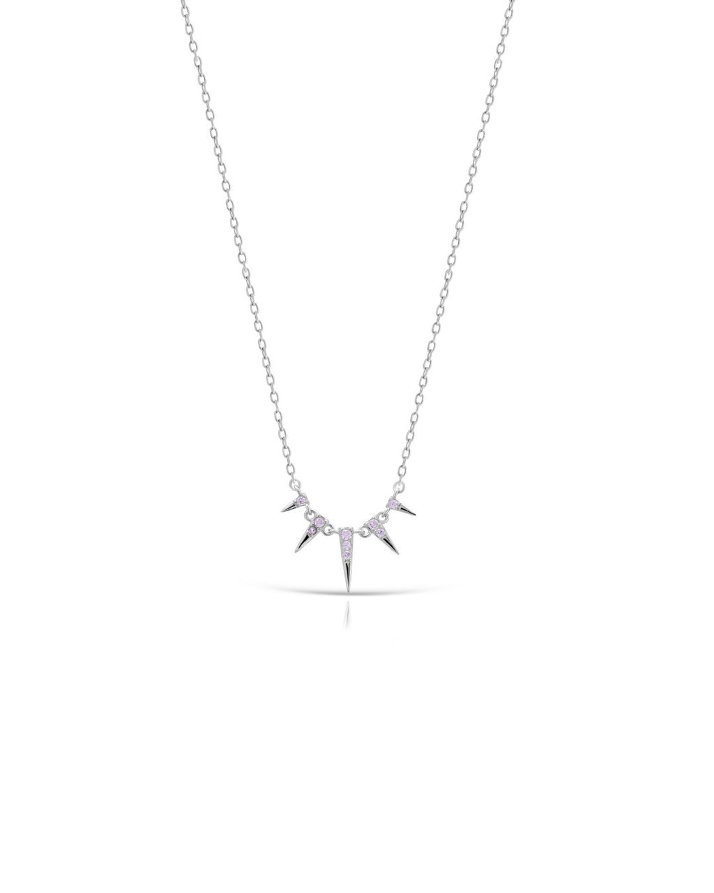 Silver Spiked Radiance Pendant Necklace