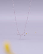 Silver Spiked Radiance Pendant Necklace