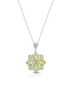 Silver Sunburst Elegance Pendant Necklace