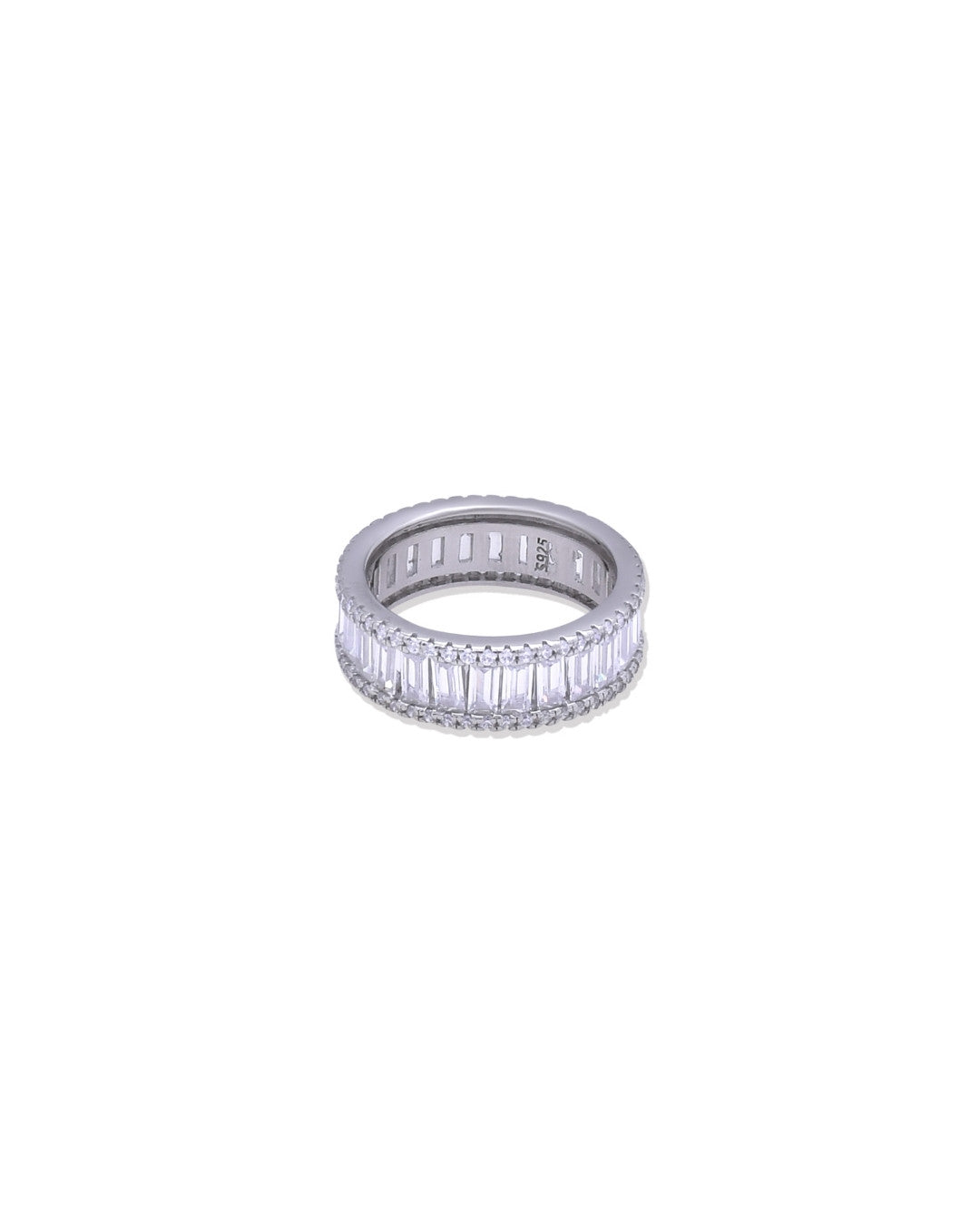 Silver Timeless Baguette Eternity Ring