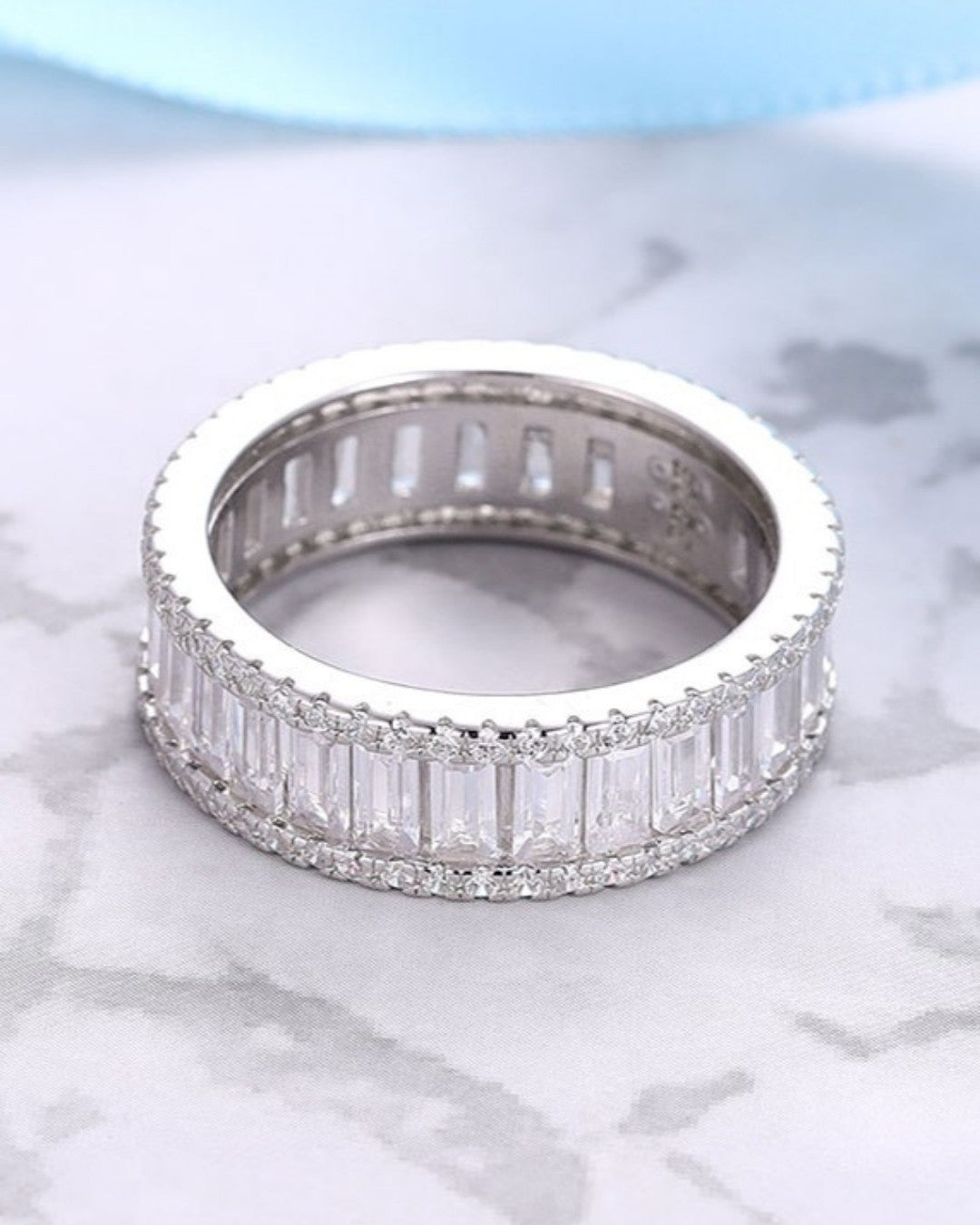 Silver Timeless Baguette Eternity Ring