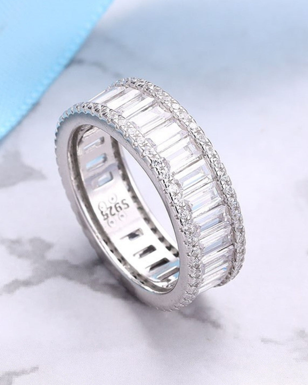 Silver Timeless Baguette Eternity Ring