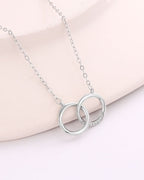 Silver Timeless Bond Interlinked Rings Pendant Necklace