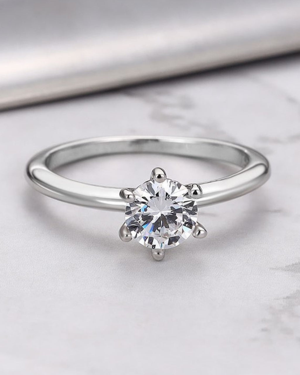 Silver Timeless Brilliance Solitaire Ring