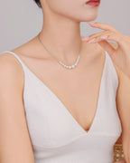 Silver Timeless Grace Pearl Pendant Necklace