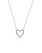 Silver Whimsical Love Heart Pendant Necklace