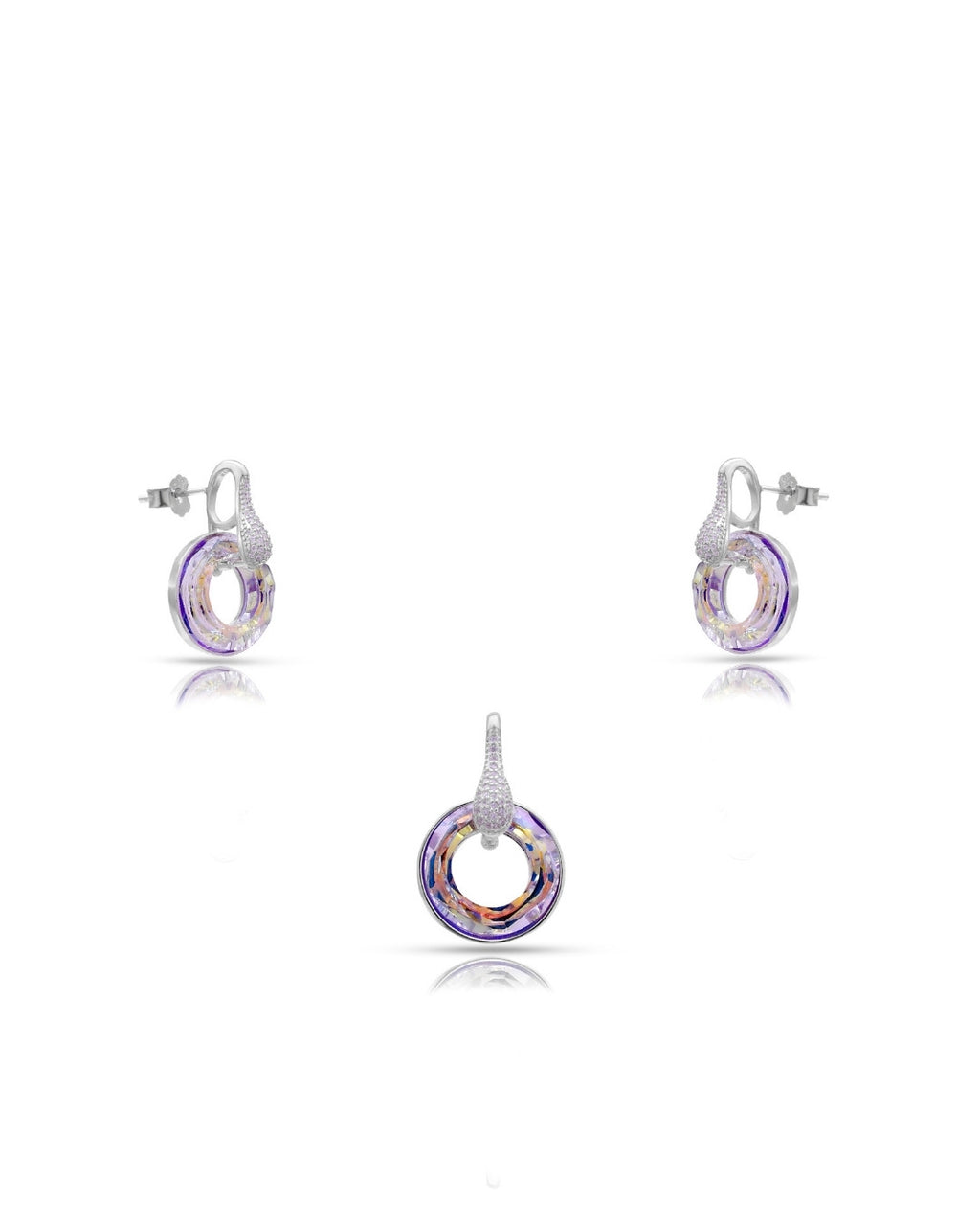 Silver Ethereal Glow Pendant Set