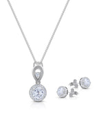 Silver Timeless Solitaire Chain Set