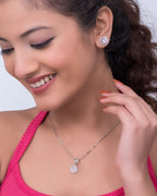 Silver Timeless Solitaire Chain Set