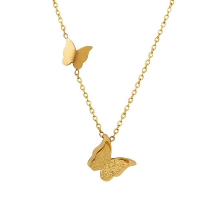 Butterfly Gold Pendant Necklace