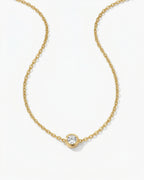 Minimal Solitaire Pendant Necklace