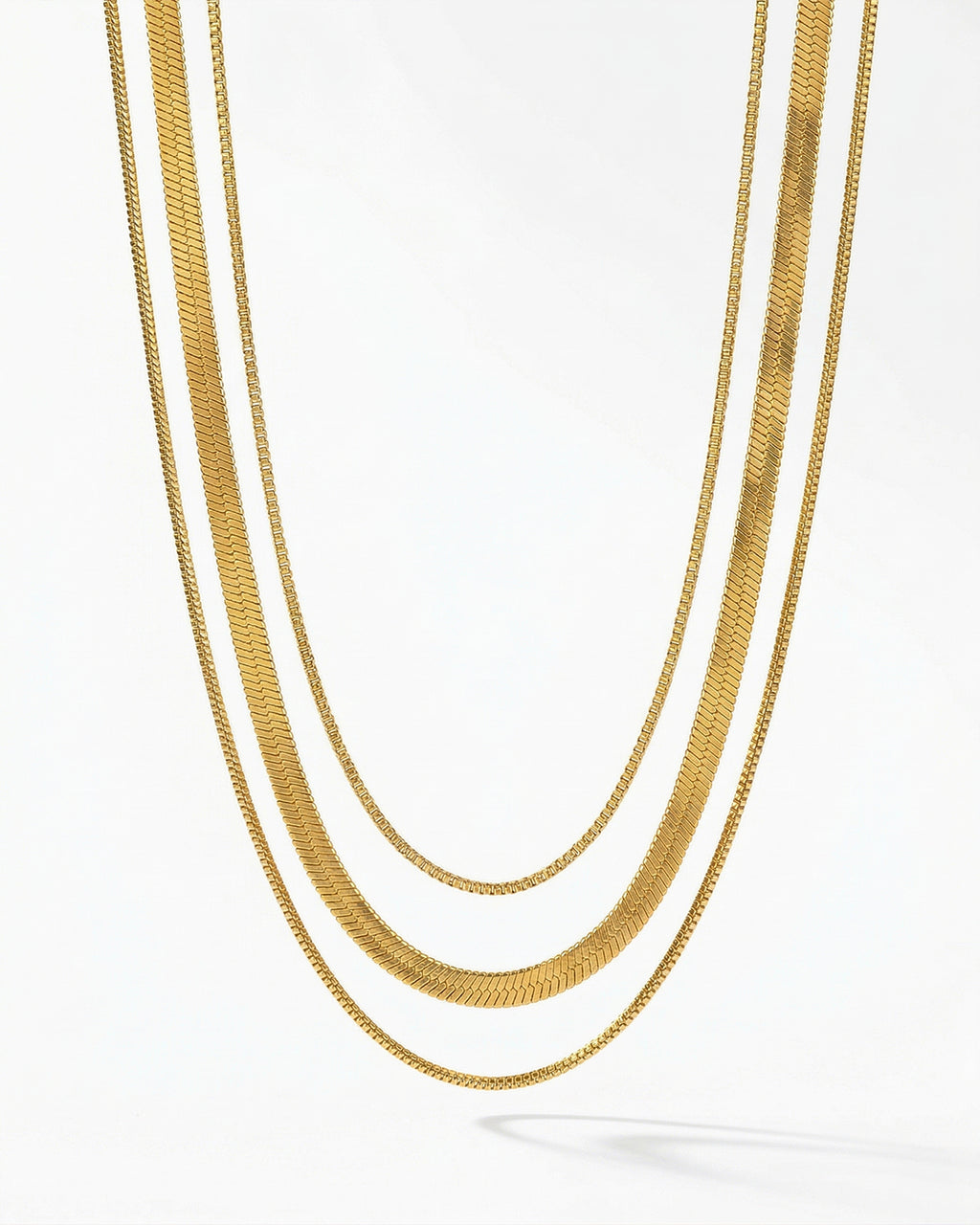 Classic Herringbone Chain Necklace