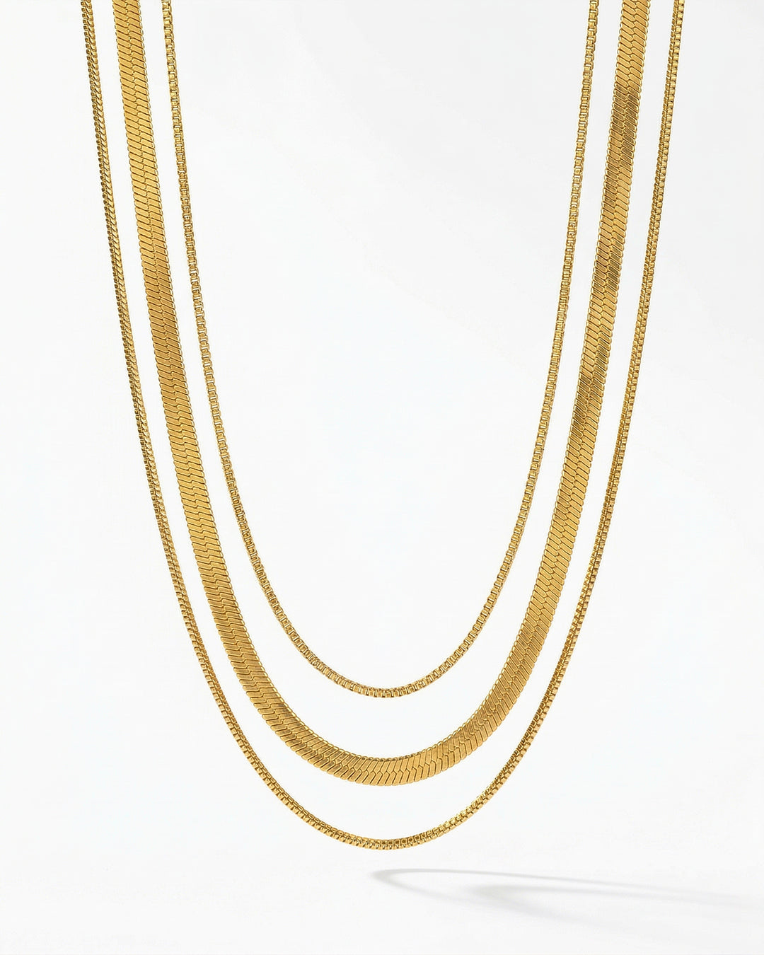 Classic Herringbone Chain Necklace