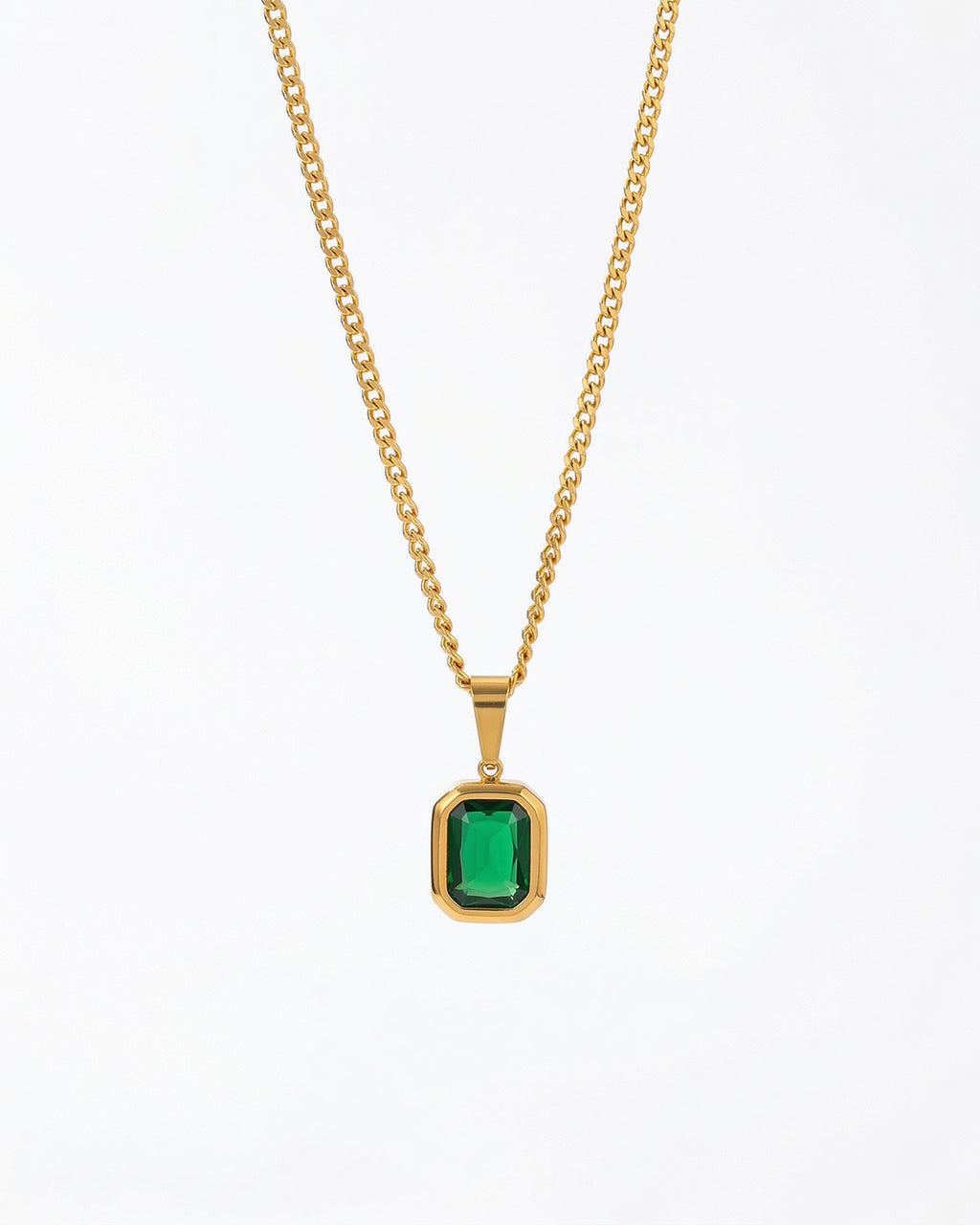 Emerald Green Pendant Necklace