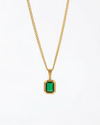 Emerald Green Pendant Necklace
