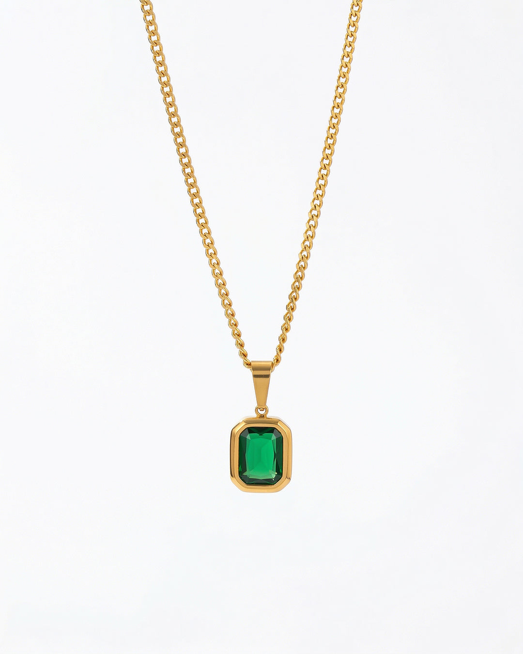 Emerald Green Pendant Necklace