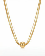 Layered Bead Chain Necklace