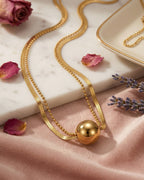 Layered Bead Chain Necklace