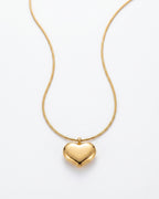 Puff Heart Pendant Necklace