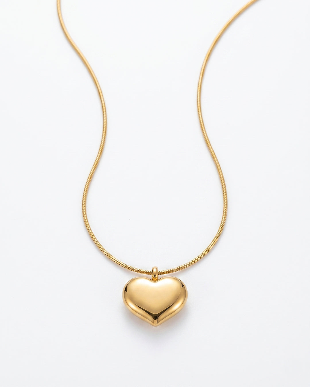 Puff Heart Pendant Necklace