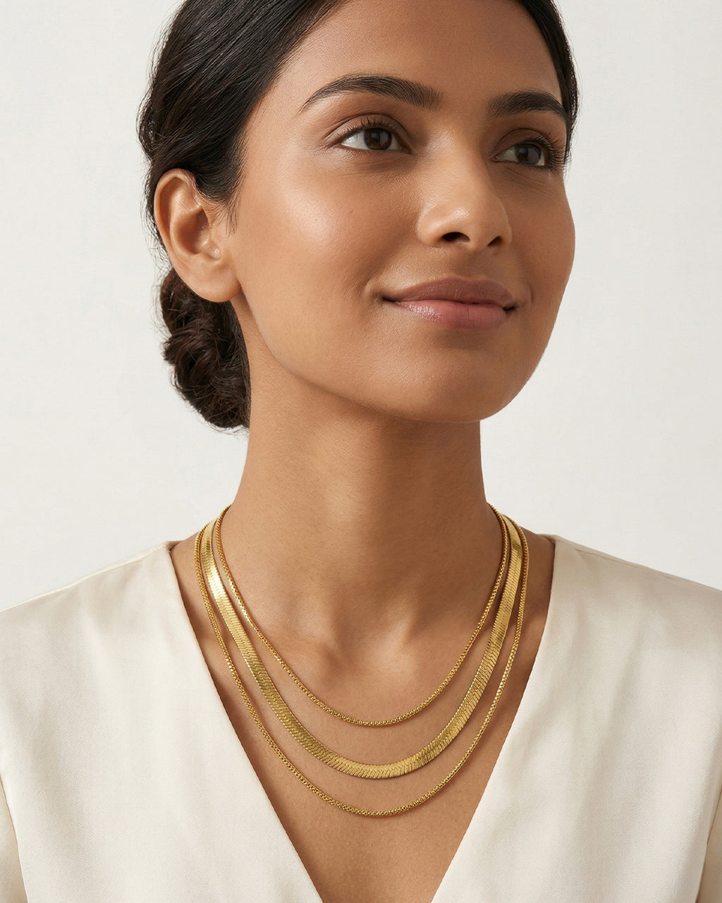 Classic Herringbone Chain Necklace
