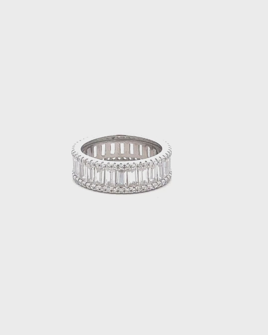 Silver Timeless Baguette Eternity Ring