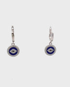 Silver Mystic Protection Evil Eye Drop Earrings