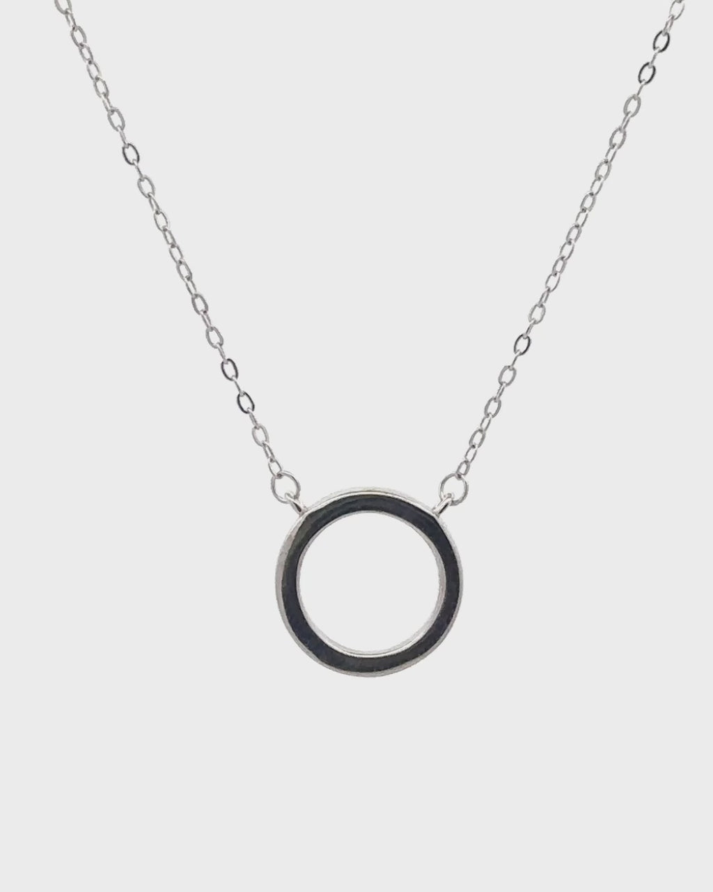 Silver Ethereal Halo Pendant Necklace