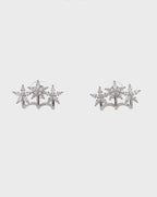 Silver Celestial Blossom Climber Earrings