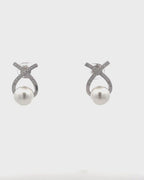 Silver Pearl Whisper Elegance Earrings