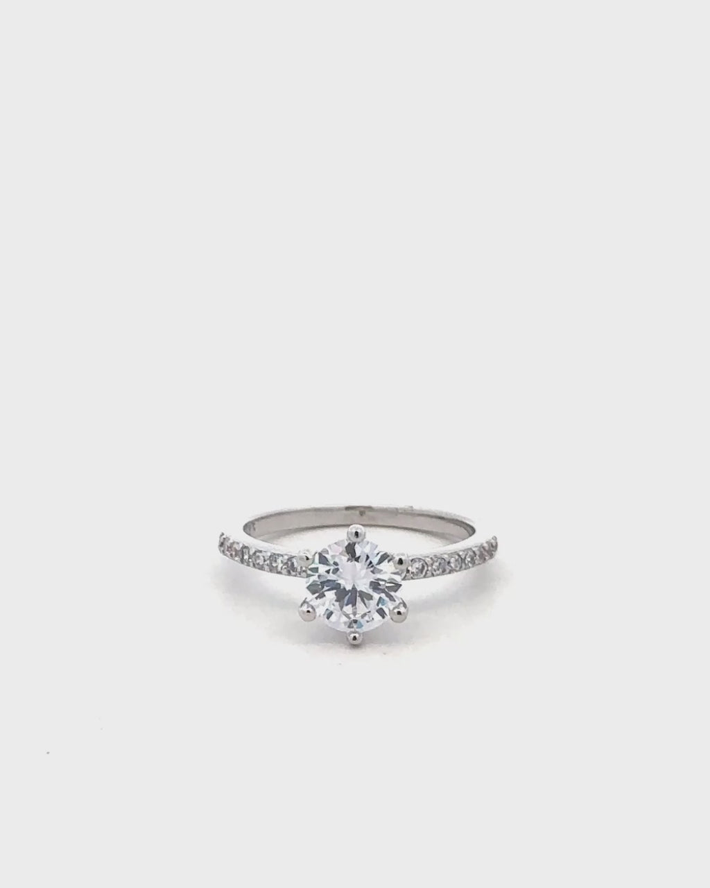 Silver Eternal Spark Solitaire Ring