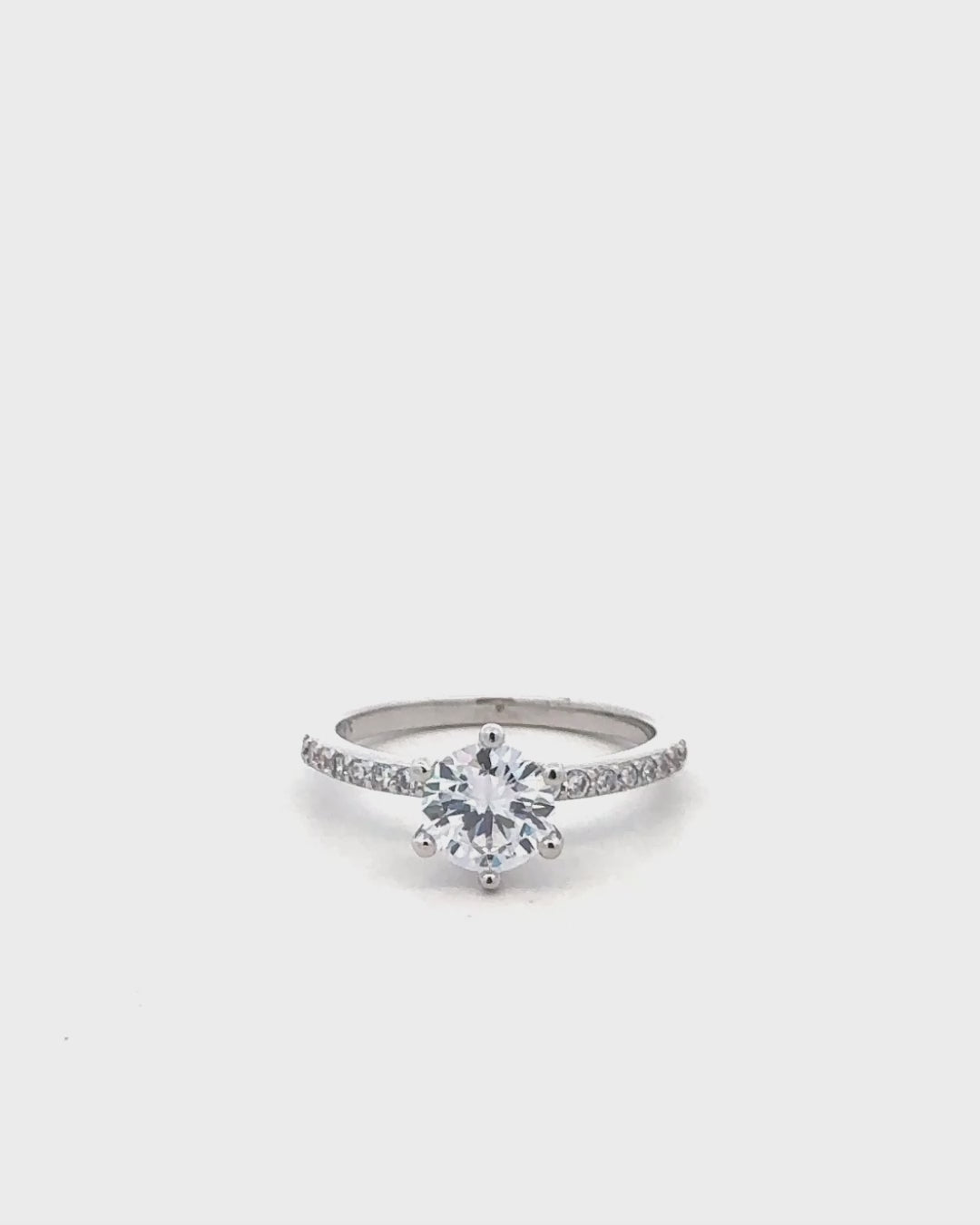 Silver Eternal Spark Solitaire Ring