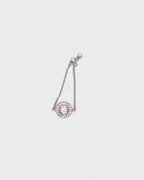 Silver Amethyst Glow Chain Ring