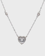 Silver Eternal Love Heart Pendant Necklace