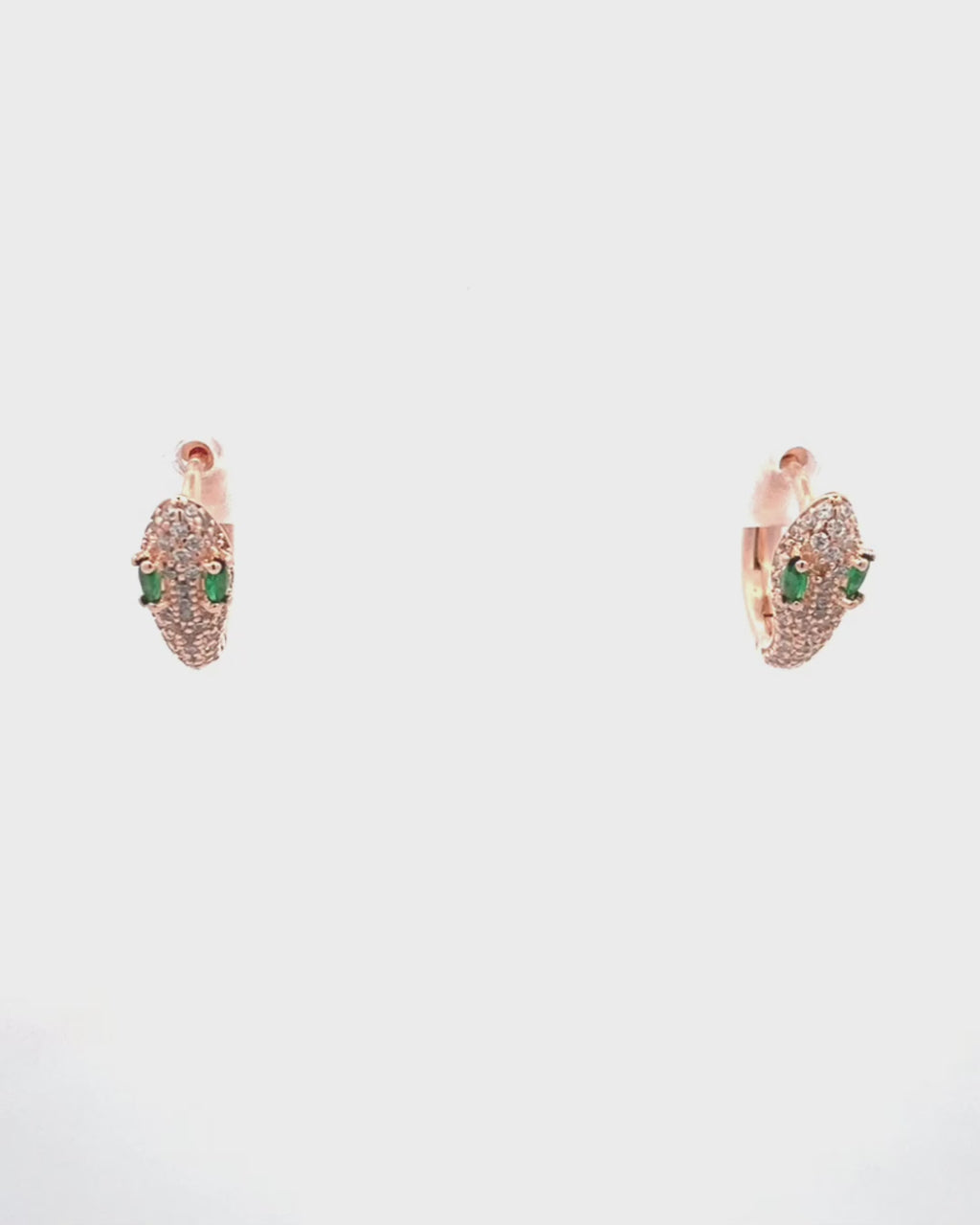Silver Serpentine Glam Hoop Earrings