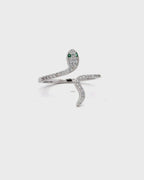 Silver Serpent Whisper Ring