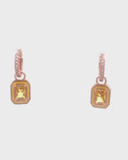 Silver Golden Radiance Hoop Earrings