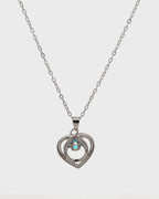 Silver Heartfelt Spark Pendant Necklace