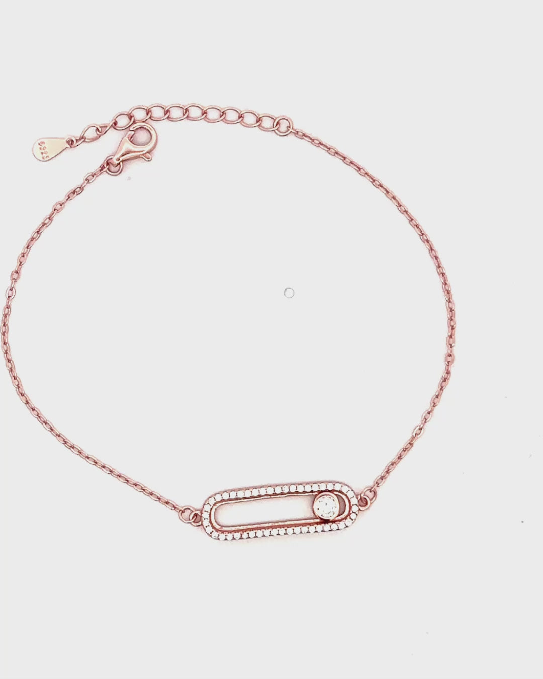 Silver Ethereal Spark Rose Gold Bracelet