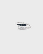 Silver Yin-Yang Harmony Dual Stone Ring