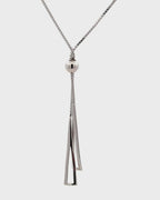 Silver Sleek Harmony Y Pendant Necklace