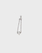 Silver Crystal Elegance Chain Ring