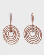 Silver Radiant Spiral Statement Earrings